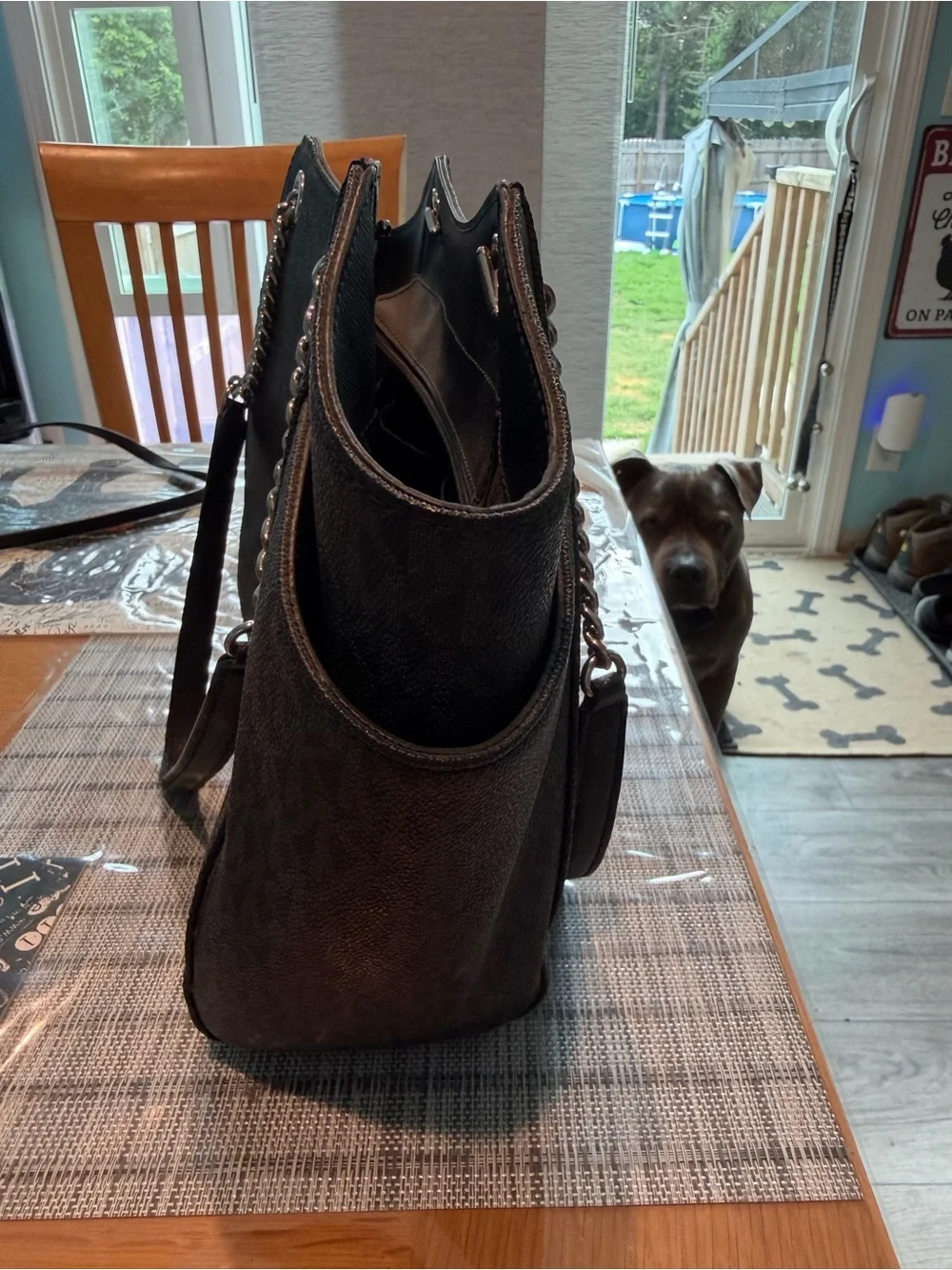 Michael Kors Black Chain-Handle Tote